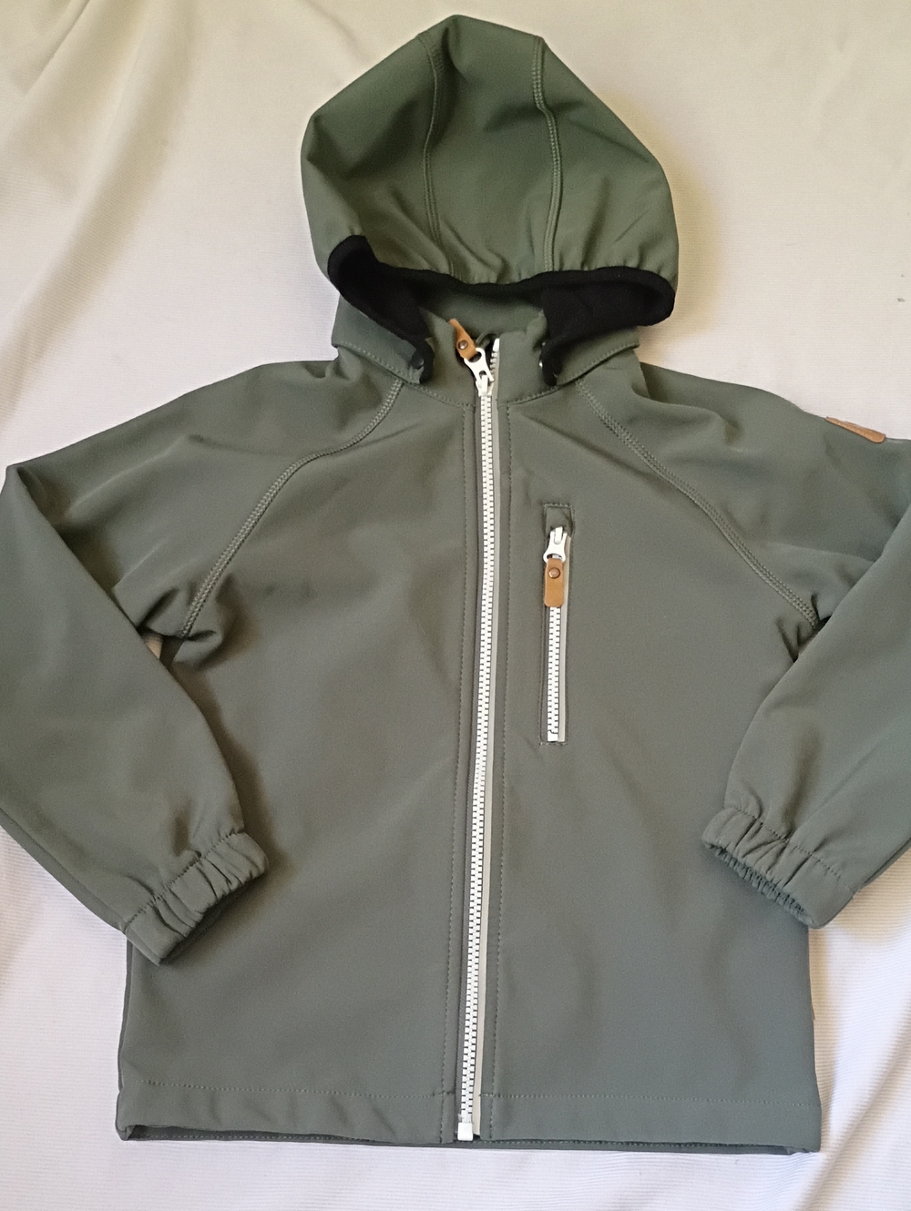 Reima Kids Olive Green Hooded Softshell Jacket